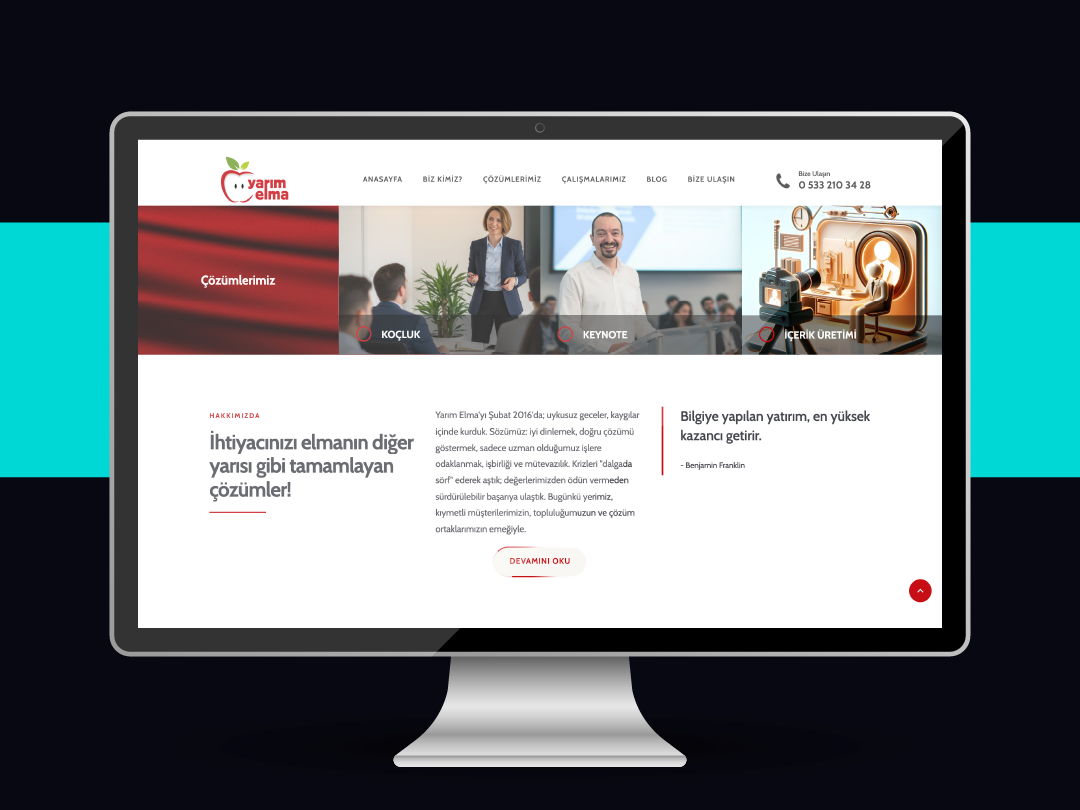 Kurumsal Web Sitesi Yazılımı - Rise of Digital yazılım çözümleri projesi